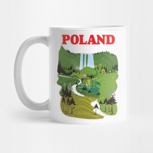 Poland landscape travel poster Mug